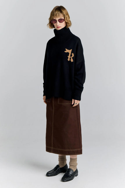 Karen Walker K Flag Sweater - Black