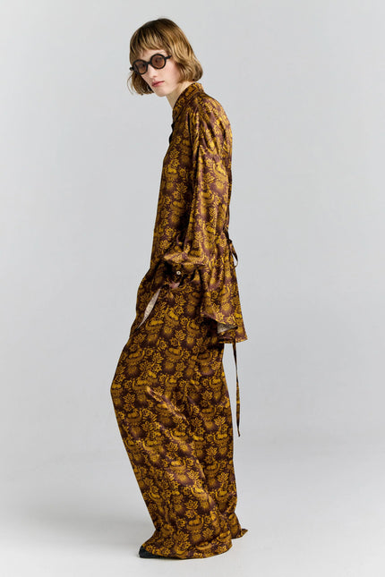 Karen Walker Squall Shirt - Chocolate Multi