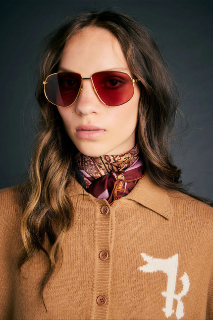 Karen Walker K Flag Polo - Tan