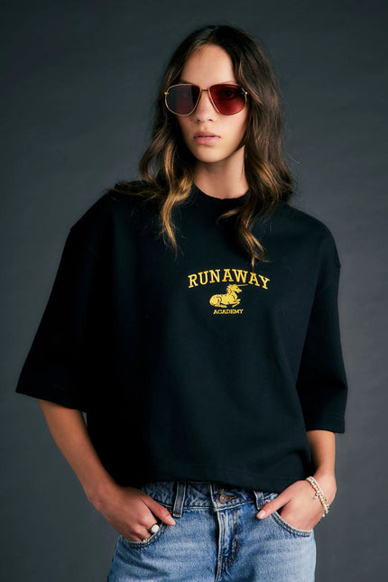 Karen Walker Runaway Academy Top - Black/Gold