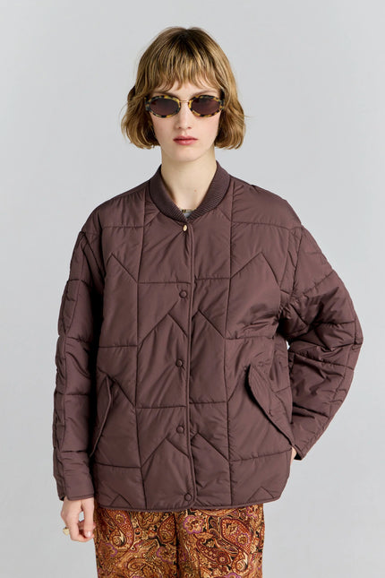 Karen Walker Quilted Monogram Jacket - Chocolate