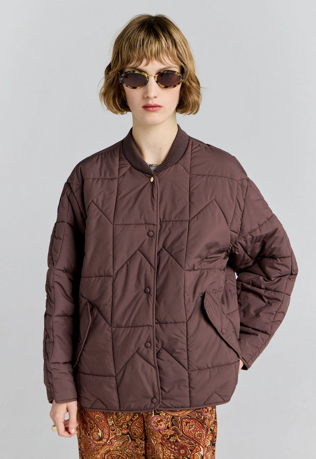 Karen Walker Quilted Monogram Jacket - Chocolate