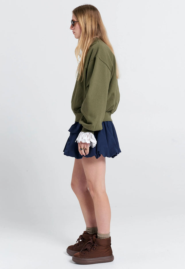 Karen Walker Campus Sweatshirt - Hunter Green