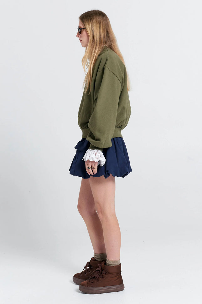 Karen Walker Campus Sweatshirt - Hunter Green