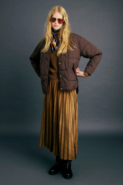 Karen Walker Quilted Monogram Jacket - Chocolate