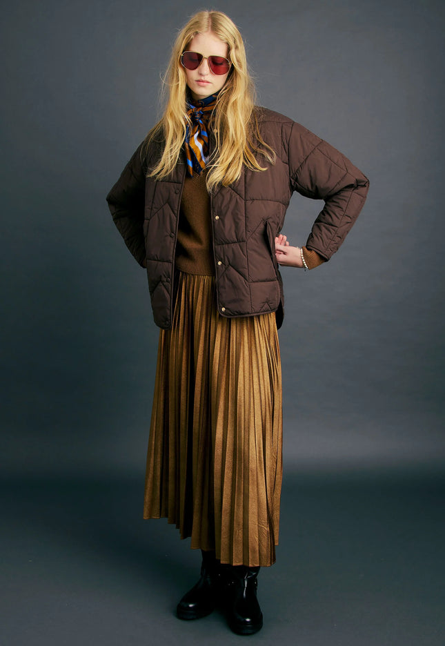 Karen Walker Quilted Monogram Jacket - Chocolate