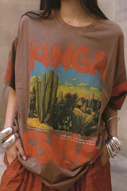 Kinga Csilla Red Cactus OG Tee - Brown