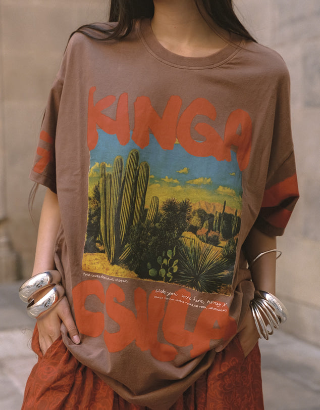 Kinga Csilla Red Cactus OG Tee - Brown