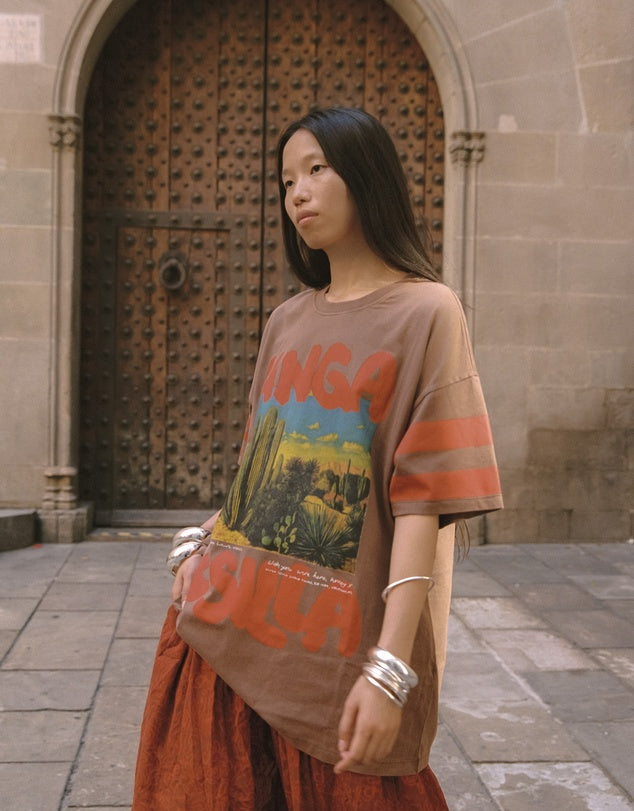 Kinga Csilla Red Cactus OG Tee - Brown