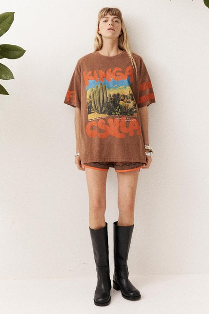 Kinga Csilla Red Cactus OG Tee - Brown