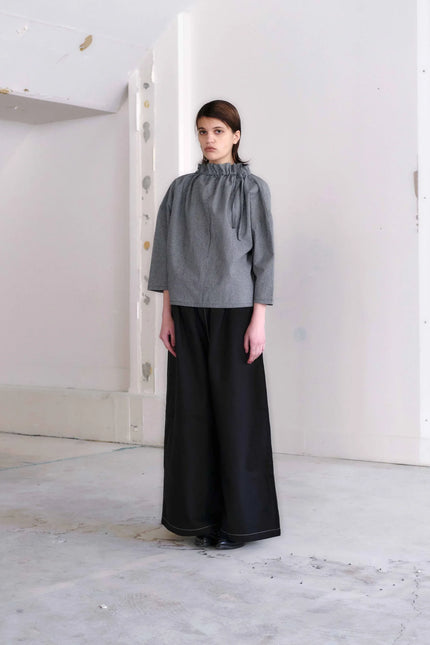 Otsu Ihojin Short Sleeve Linen - Pin Check