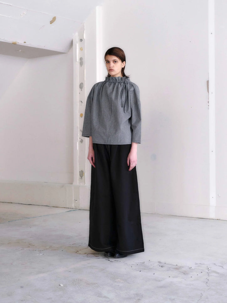 Otsu Ihojin Short Sleeve Linen - Pin Check