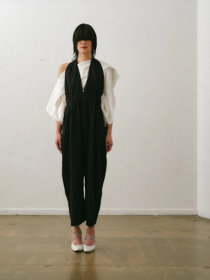 Otsu Kaguya Overall - Cotton - Black