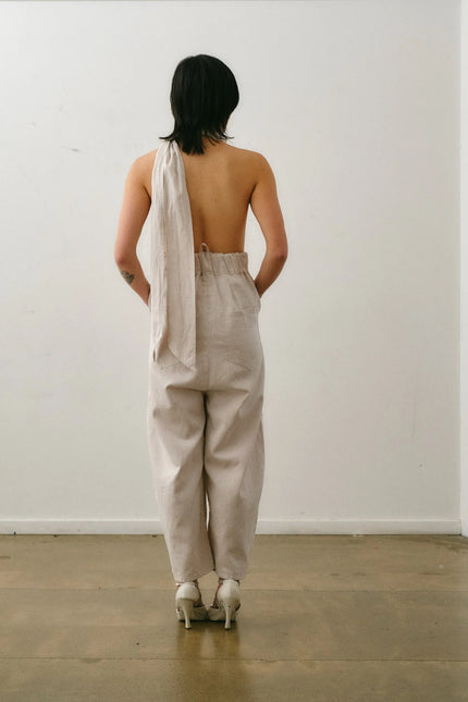 Otsu Kaguya Overall - Linen - Pin Check