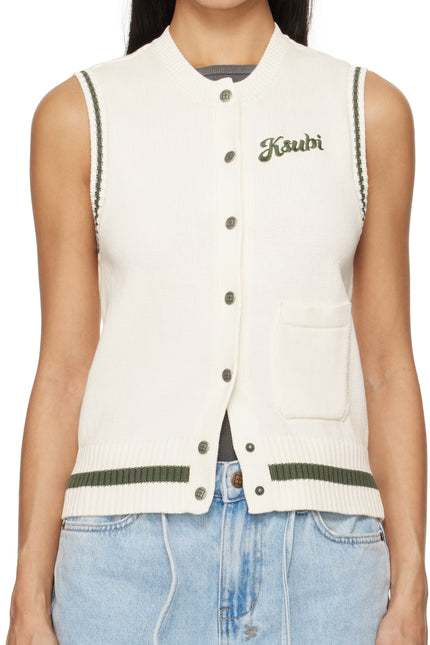 Ksubi Academy Vest - Ecru/Hash