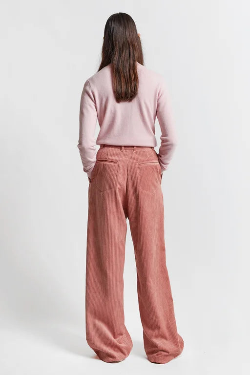 Karen Walker Long Workwear Pants - Organic Cotton Corduroy - Rose