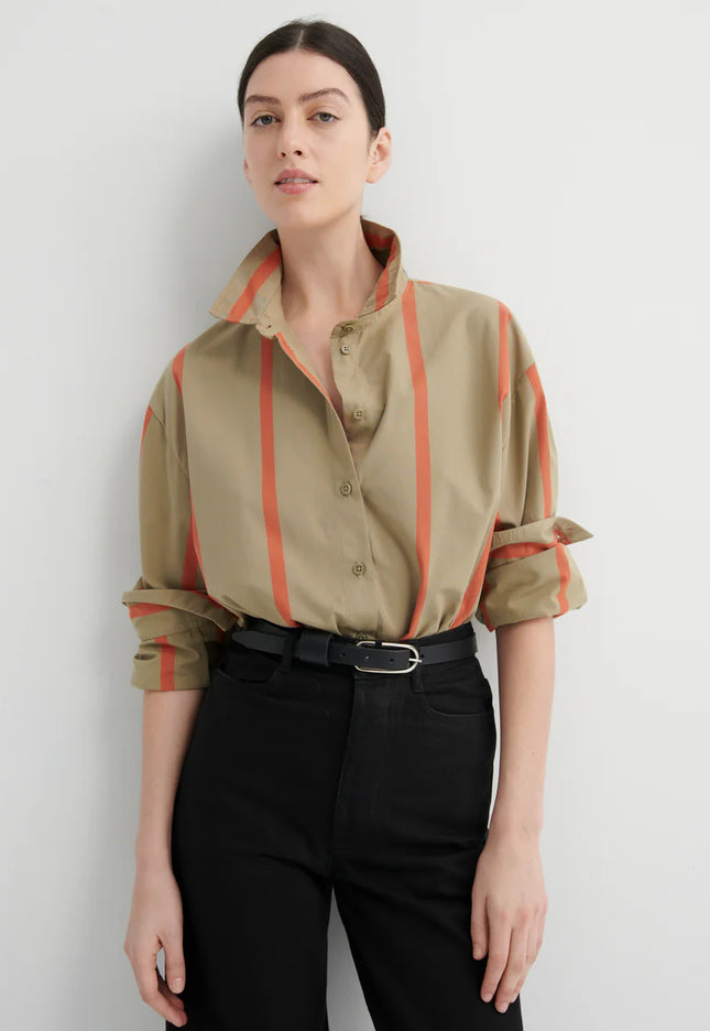 Kowtow Maker Shirt - Nasturtium Stripe