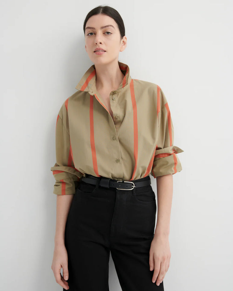 Kowtow Maker Shirt - Nasturtium Stripe