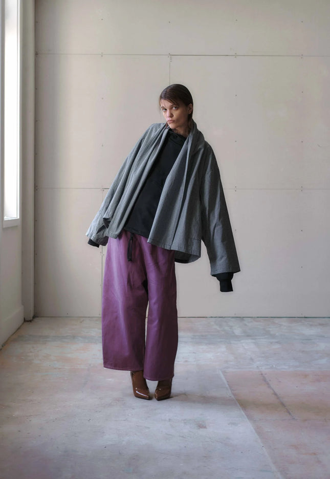 Otsu Yama Jacket - Linen - Check