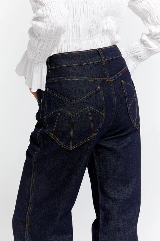 Karen Walker Outland Denim Mod Flared Jeans - Indigo