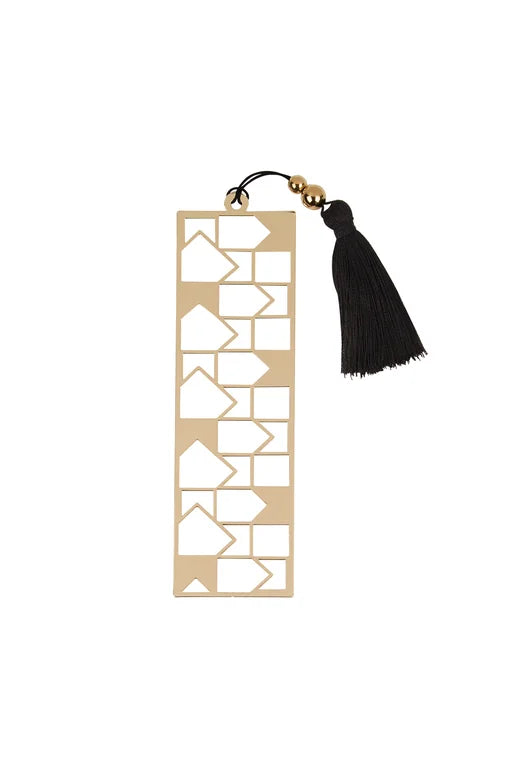 Karen Walker Monogram Bookmark - Gold/Black