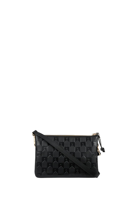 Karen Walker Monogram Double Zip Pouch - Black