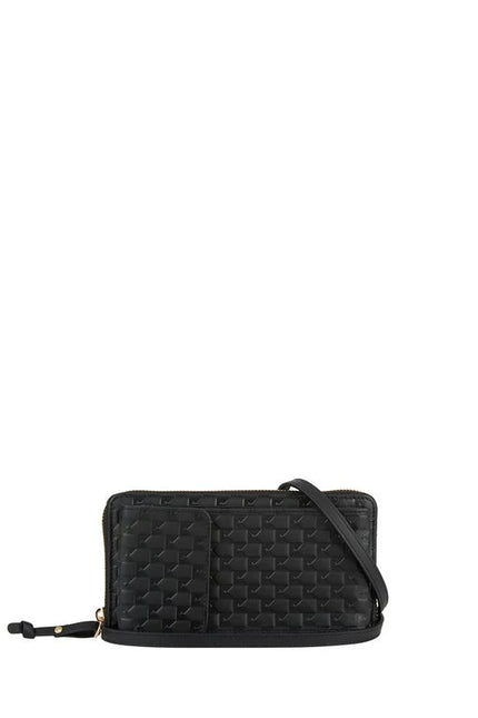 Karen Walker Monogram Phone Wallet - Black