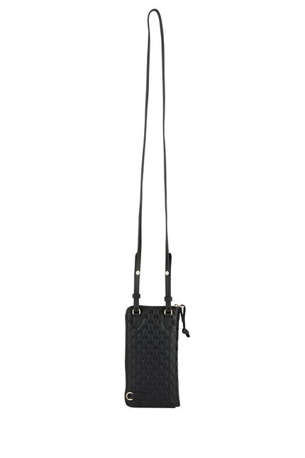Karen Walker Monogram Phone Wallet - Black