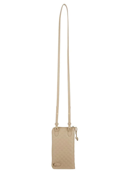 Karen Walker Monogram Phone Wallet - Macadamia