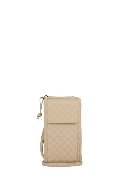 Karen Walker Monogram Phone Wallet - Macadamia