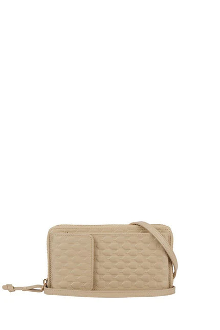 Karen Walker Monogram Phone Wallet - Macadamia