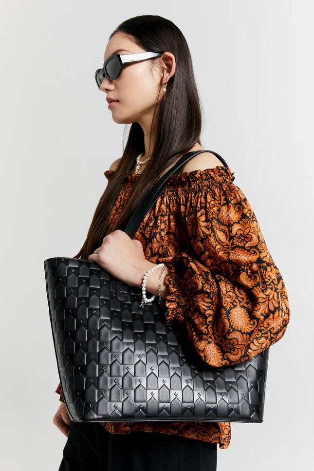 Karen Walker Monogram Tote - Black