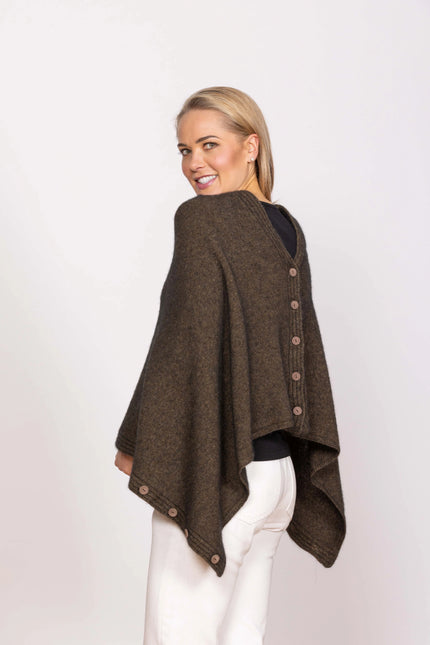 Noble Wilde Wrap Up Cape - Possum/Merino - Kauri