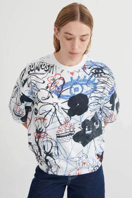 Kowtow Oversized Boxy Tee - Anniversary Print
