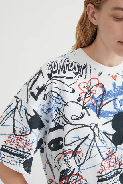 Kowtow Oversized Boxy Tee - Anniversary Print