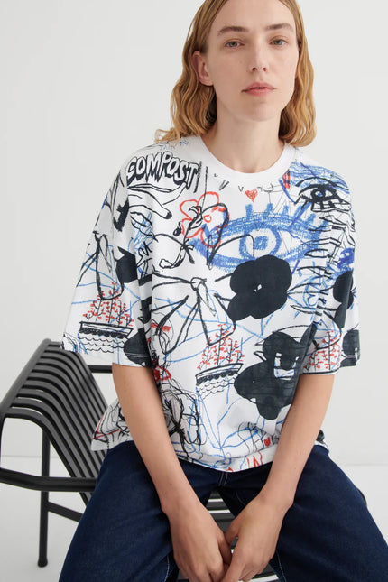 Kowtow Oversized Boxy Tee - Anniversary Print