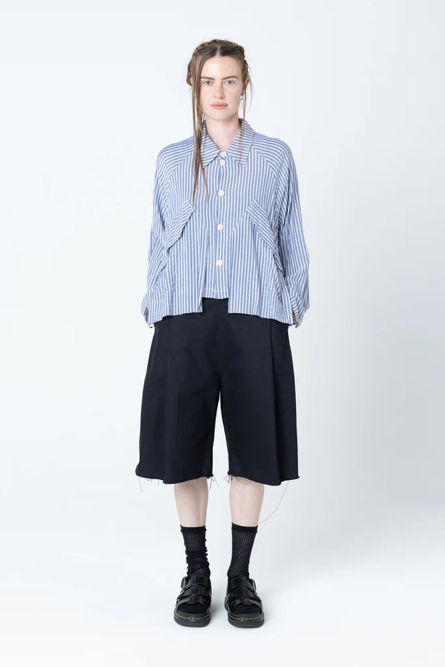 Company of Strangers Poised Shirt Jacket - Blue Stripe