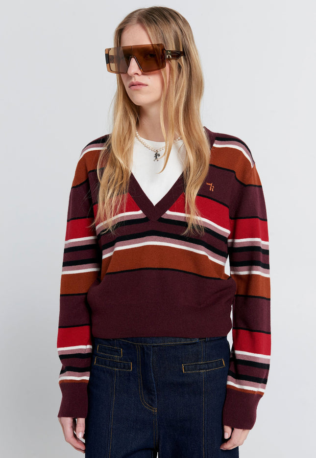 Karen Walker Colette Sweater - Poppy Stripe