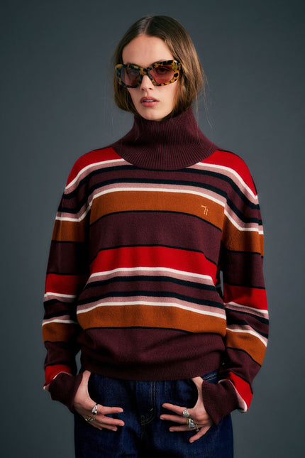 Karen Walker Margot Sweater- Poppy Stripe