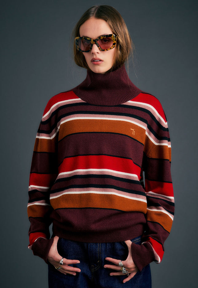Karen Walker Margot Sweater- Poppy Stripe