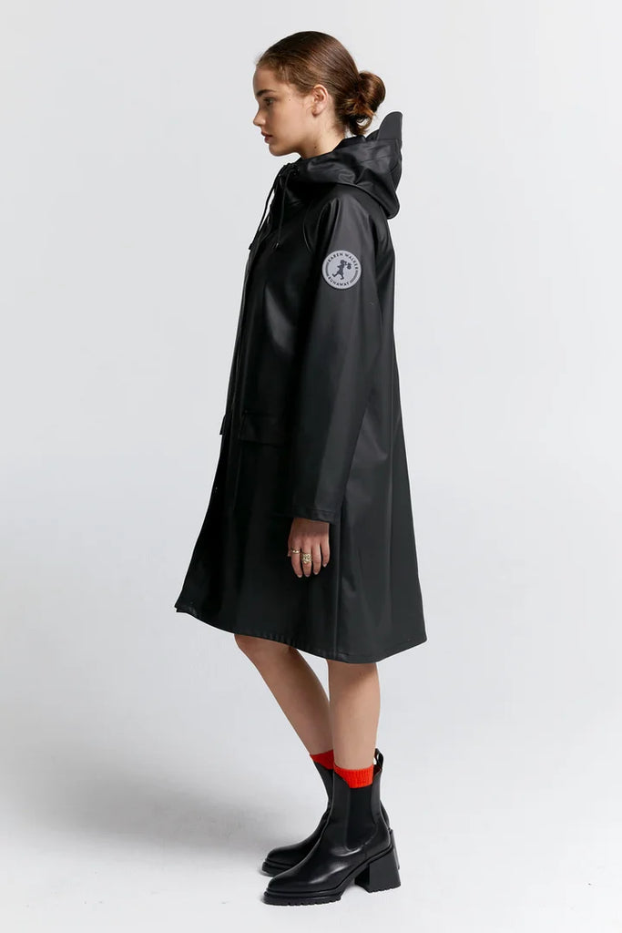 Karen Walker Long Runaway Raincoat - Black