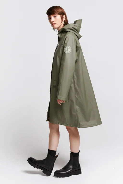 Karen Walker Long Runaway Raincoat - Olive