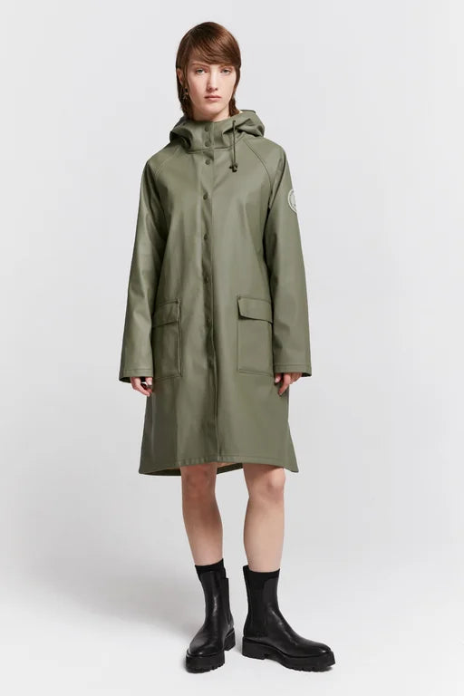 Karen Walker Long Runaway Raincoat - Olive