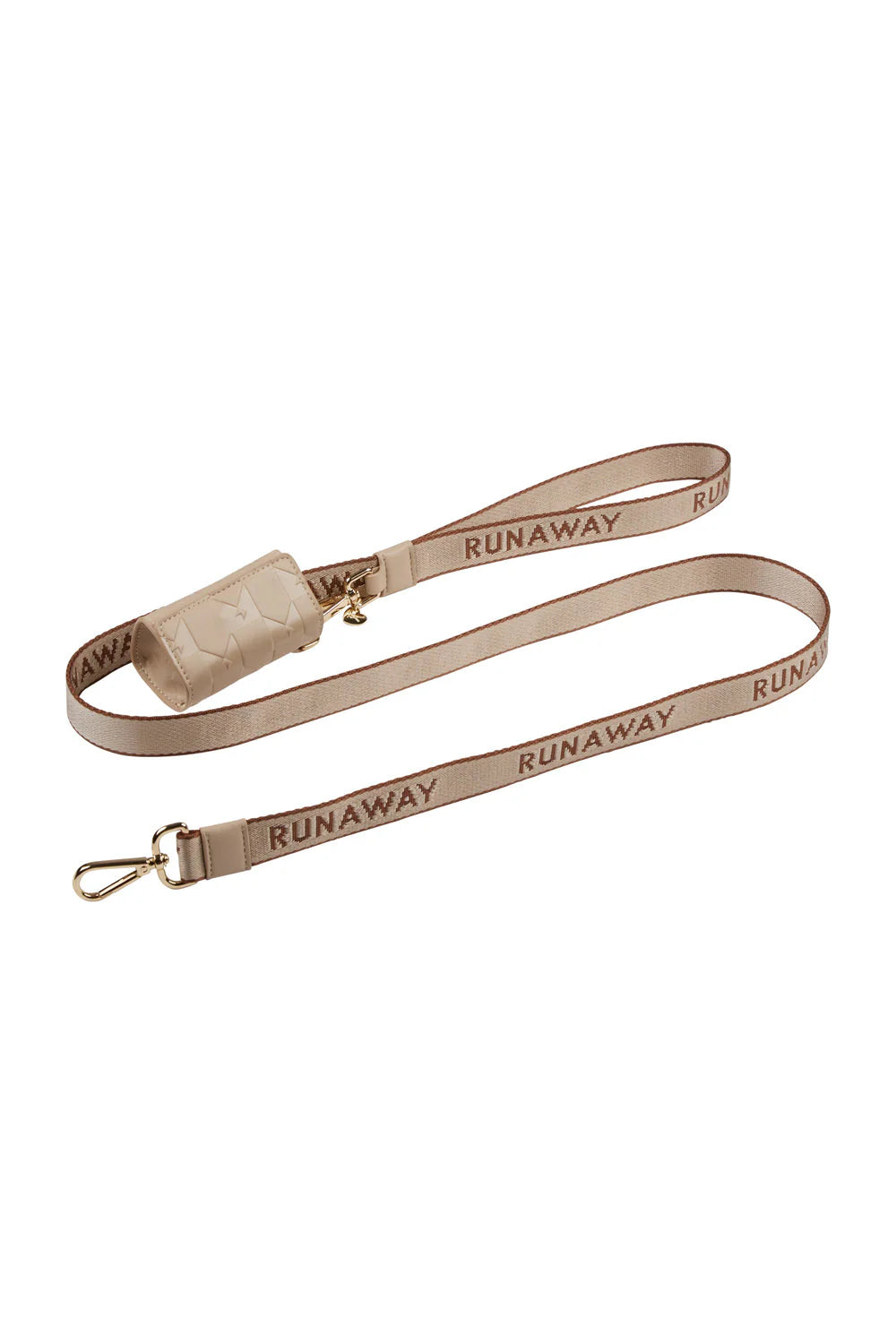 Karen Walker Runaway Woven Dog Leash Bag Holder Macadamia
