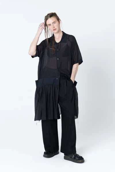 Company of Strangers Salon Dress - Black Dobby