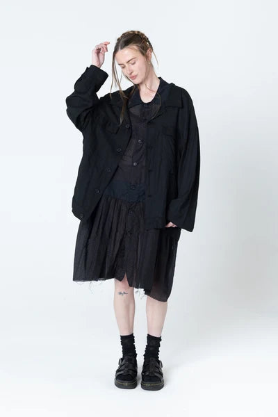 Company of Strangers Salon Dress - Black Dobby
