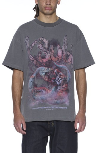 Ksubi Knotted Ekcess ss tee - Charcoal