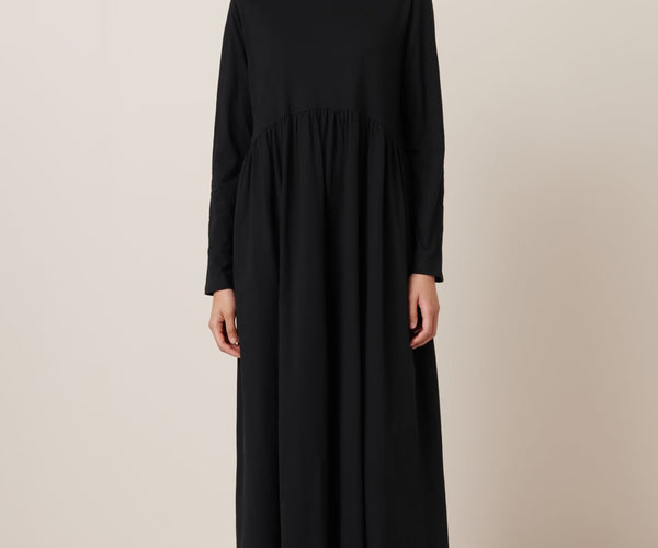 kowtow long sleeve gather dress Kowtow Long Sleeve Gather Dress ~ Black – ...is this Love?