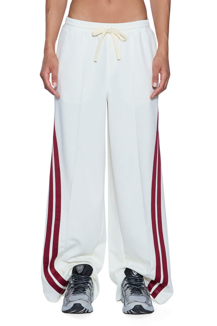 Ksubi Origin Trackpant Off White Burgundy - Off White