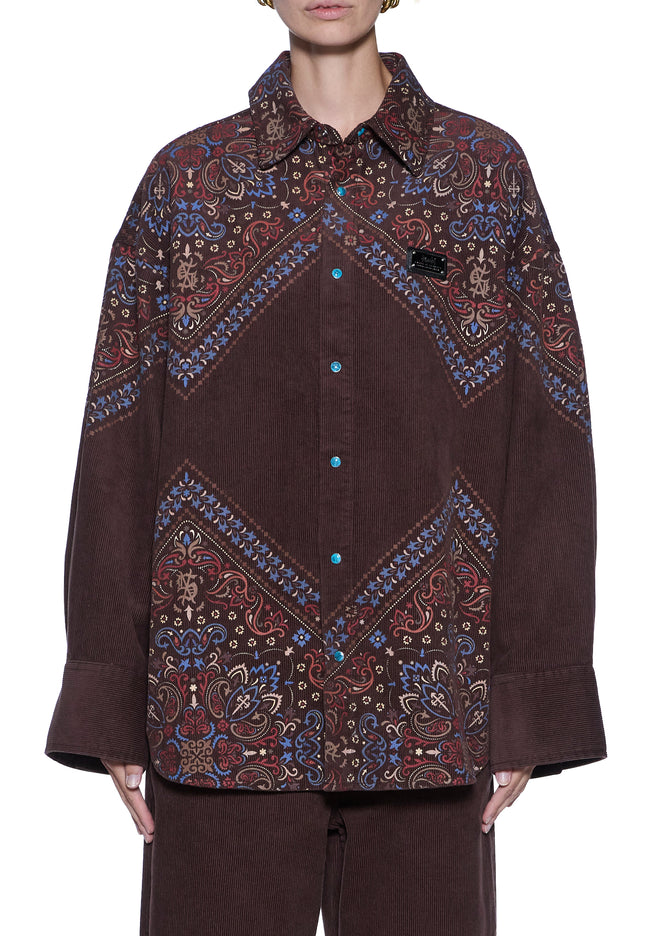 Ksubi Astra Shirt Folk Bandana - Brown